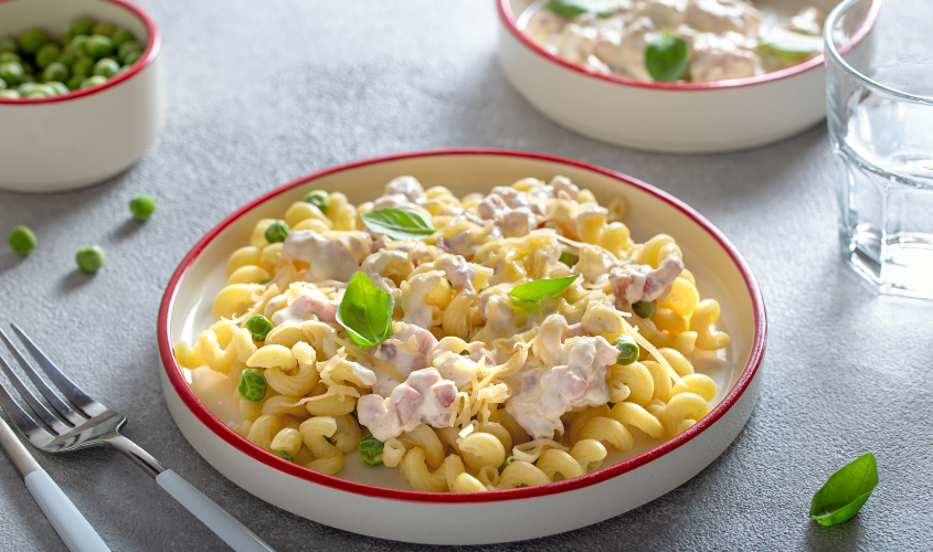 Pasta cremosa con piselli e prosciutto bofrost